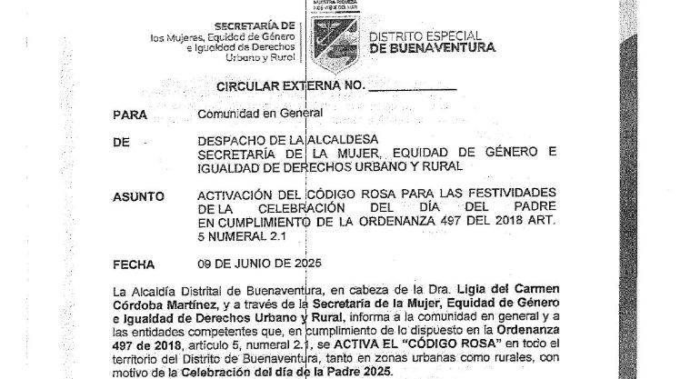 Activación Código Rosa