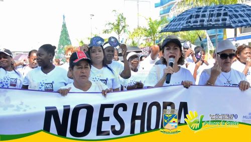 Sin contratiempos se realizÃ³ la gran marcha contra la violencia sexual y de la mujer