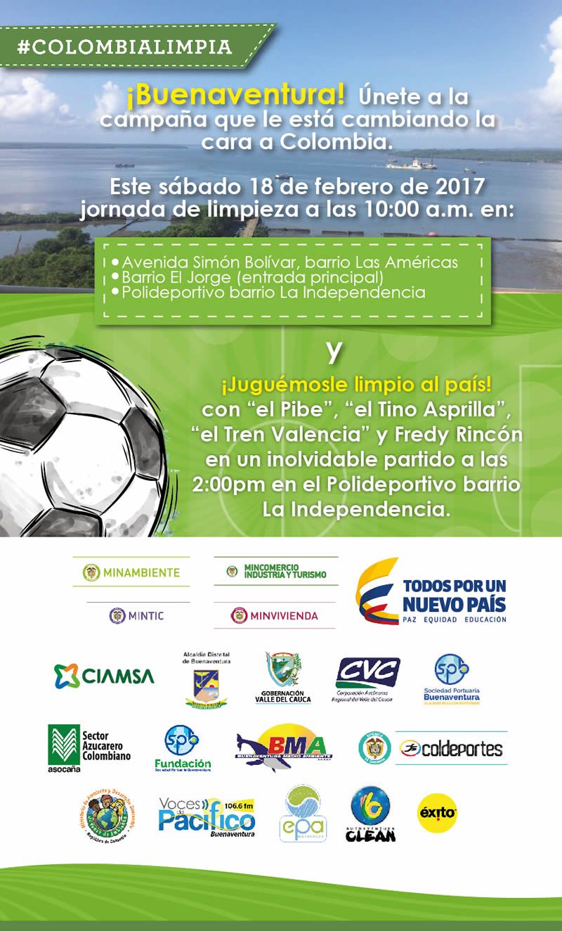 Minambiente adelantarÃ¡ jornada de limpieza en Buenaventura