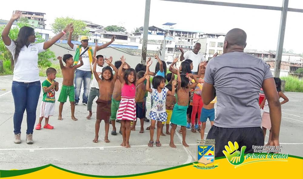 Inderbuenaventura realizÃ³ una jornada recreativa a la comunidad Wuanana de Santa Rosa de GuayacÃ¡n