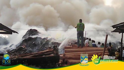 Establecimiento PÃºblico Ambiental encontrÃ³ que el incendio en aserrÃ­o Imaco del barrio Antonio NariÃ±o se generÃ³ por el mal uso de los residuos maderables