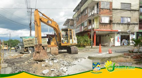 Reactivada obra de mantenimiento y rehabilitaciÃ³n vial a la entrada del barrio El Cristal