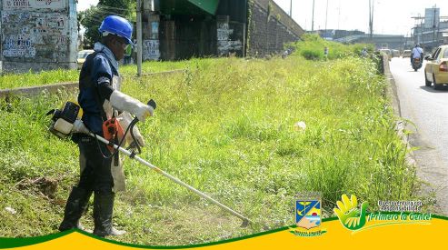 AlcaldÃ­a Distrital adelanta jornada de limpieza entre el sector del Sena al puente elevado 