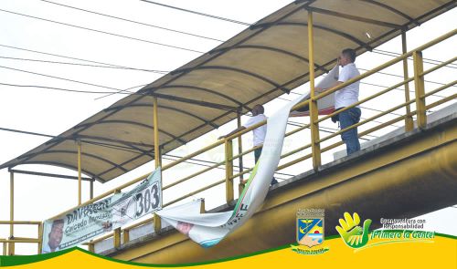 Iniciaron operativos para desmontar publicidad polÃ­tica ubicada en sitios no permitidos
