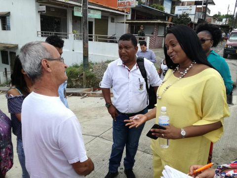 Alcaldesa encargada y Secretario de Infraestructura Vial realizan recorrido a varias obras en la ciudad