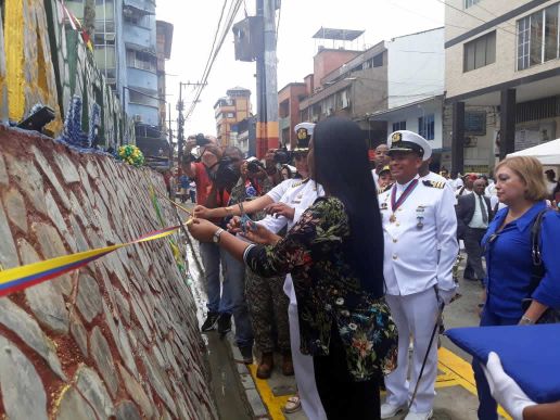 La alcaldesa resalta la importancia de la obra entregada por la Armada Nacional que promueve el amor por la ciudad