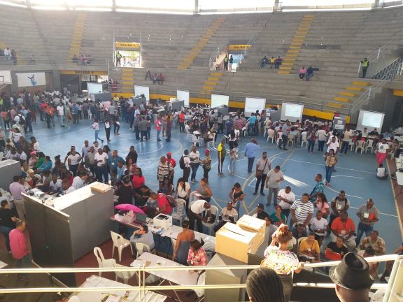 Alcaldesa Distrital revisÃ³ en el coliseo del Cristal el proceso de escrutinio luego de las elecciones