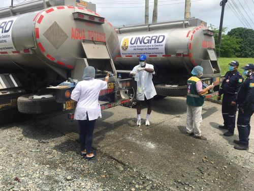 SecretarÃ­a de Salud hizo control sanitario a carrotanques que enviÃ³ el Gobierno Nacional 