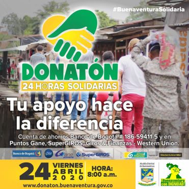 DonatÃ³n #BuenaventuraSolidaria  24 horas unidos por nuestro territorio