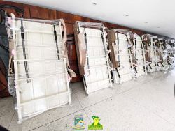 25 camas hospitalarias llegaron al Hospital Luis Ablanque de La Plata para enfrentar el COVID-19