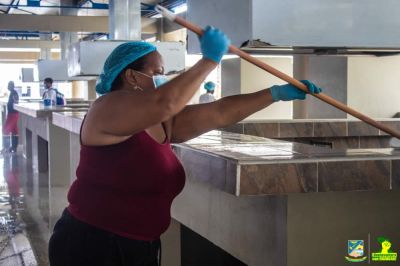 Alcaldía lideró Jornada de Limpieza y Desinfección en la Galería de Pueblo Nuevo