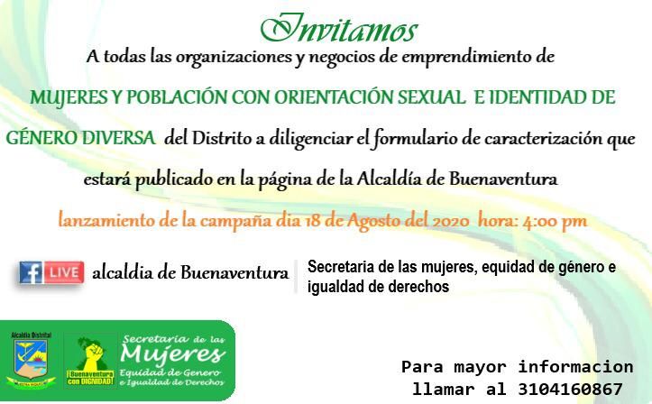 Alcaldía distrital habilita formularios de caracterización para mujeres y comunidad diversa
