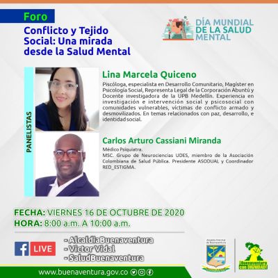 Primer foro sobre Conflicto y Tejido Social: Una mirada desde la Salud Mental