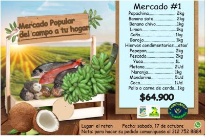 Este sábado "Mercado Popular Campesino a tu Hogar"