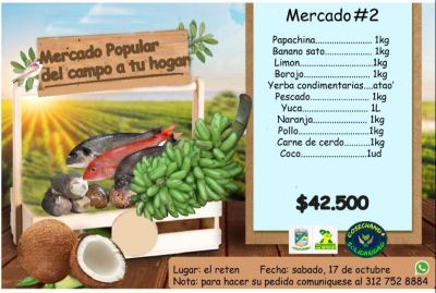 Este sábado "Mercado Popular Campesino a tu Hogar"