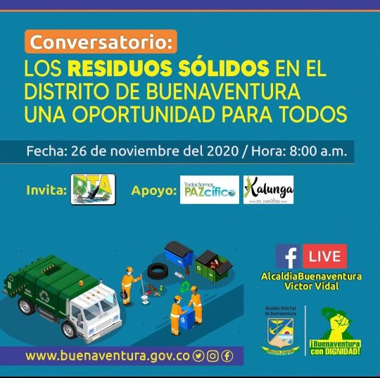 Este 26 de noviembre se realizará un Conversatorio virtual sobre Gestión de Residuos Sólidos ¡Una oportunidad para todos!