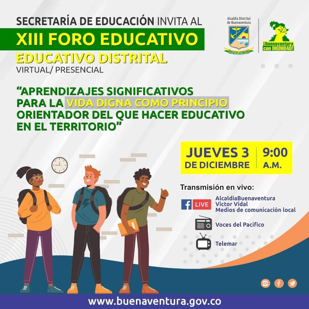 Este jueves 3 de diciembre la Secretaría de Educación realizará el XIII Foro Distrital