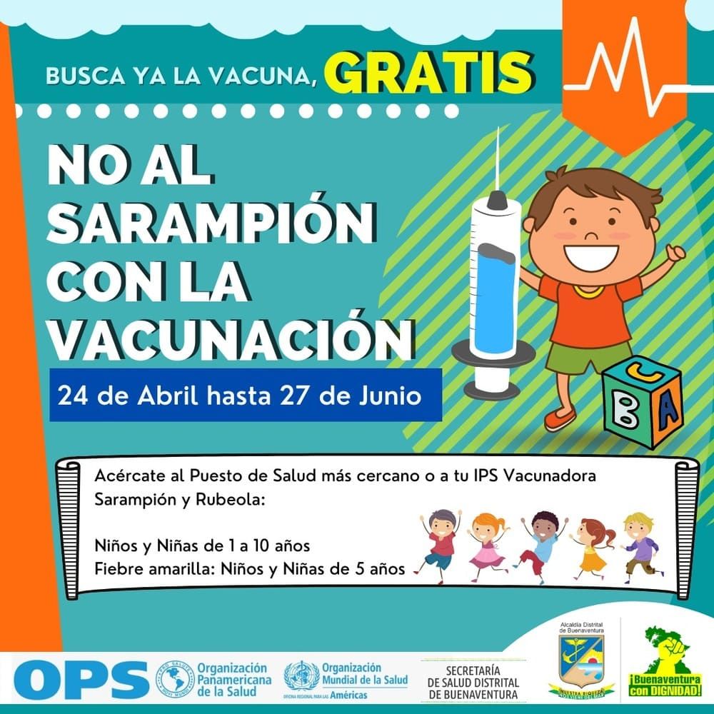 No al sarampión con la vacunación este fin de semana