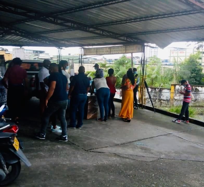 En la Secretaria de Tránsito y Transporte se adelantó  jornada de toma de prueba COVID 19 para todo el personal
