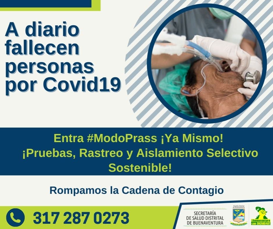 La Secretaría de Salud distrital fortalece la estrategia de Pruebas, Rastreo y Aislamiento Selectivo para mitigar la presencia del Covid19 en Buenaventura 