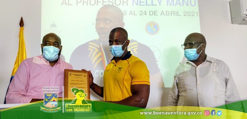 Alcaldía Distrital realizó homenaje al campeón Mundial y Panamericano de Levantamiento de Pesas, Lesman Paredes Montaño