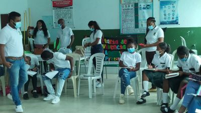 Comunidad educativa del colegio Juan José Rondón, regresó a la presencialidad, el secretario de Educación acompañó el proceso