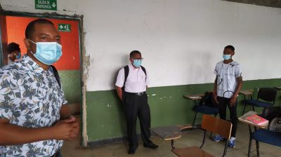 Comunidad educativa del colegio Juan José Rondón, regresó a la presencialidad, el secretario de Educación acompañó el proceso