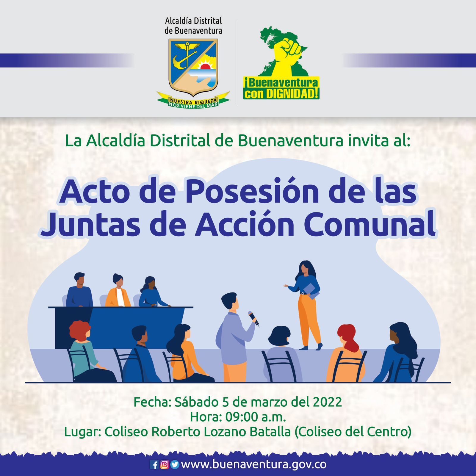 Este 5 de marzo tomarán posesión los dignatarios de las Juntas de Acción Comunal 