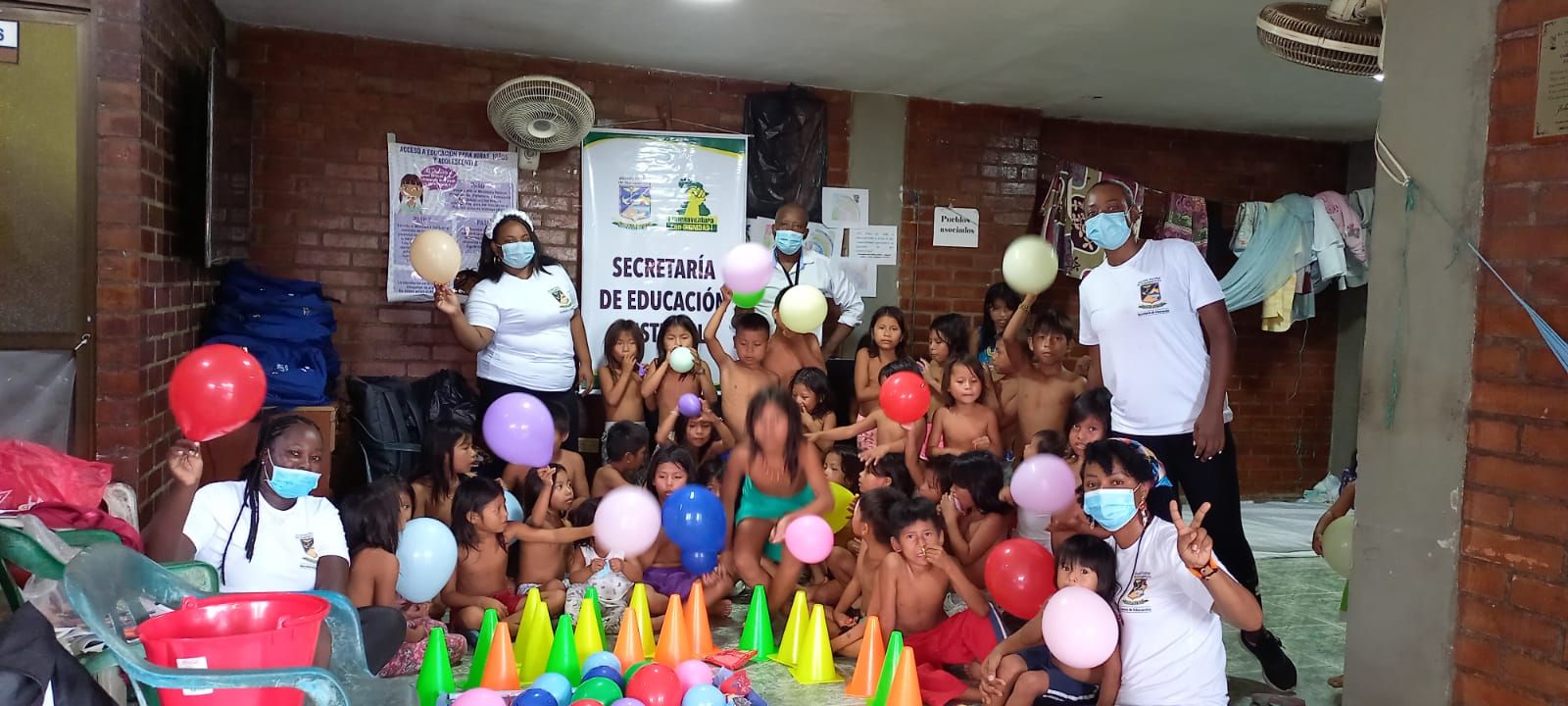 Comunidades indígenas desplazadas disfrutaron de jornada recreativa realizada por la Secretaría de Educación