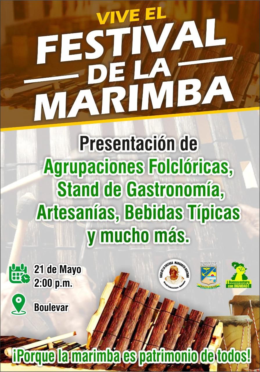 Este sábado 21 de mayo se vivirá el Festival de la Marimba en Buenaventura