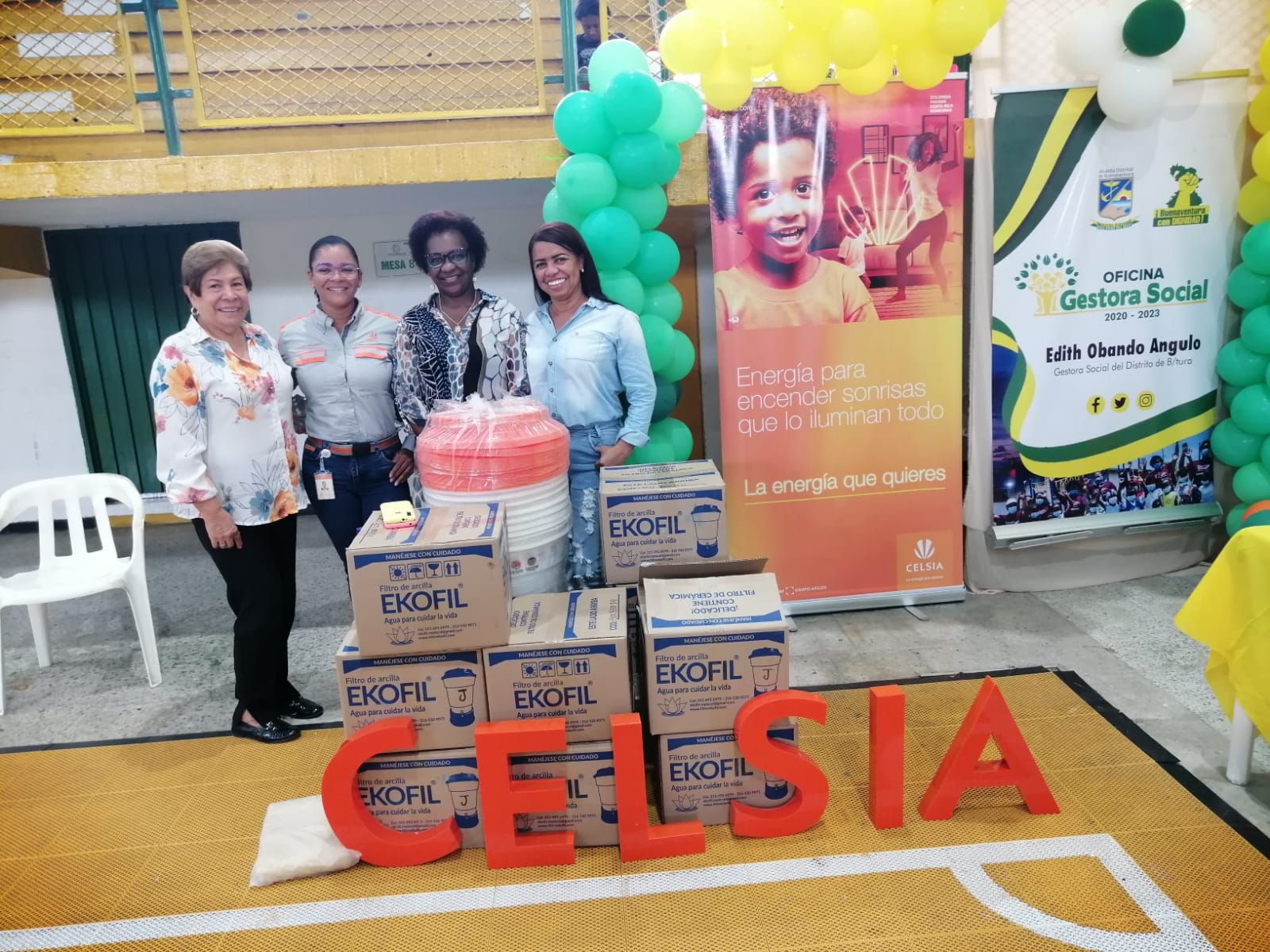Gestora Social y  Fundación Celsia entregaron filtros de agua a madres comunitarias de dos barrios