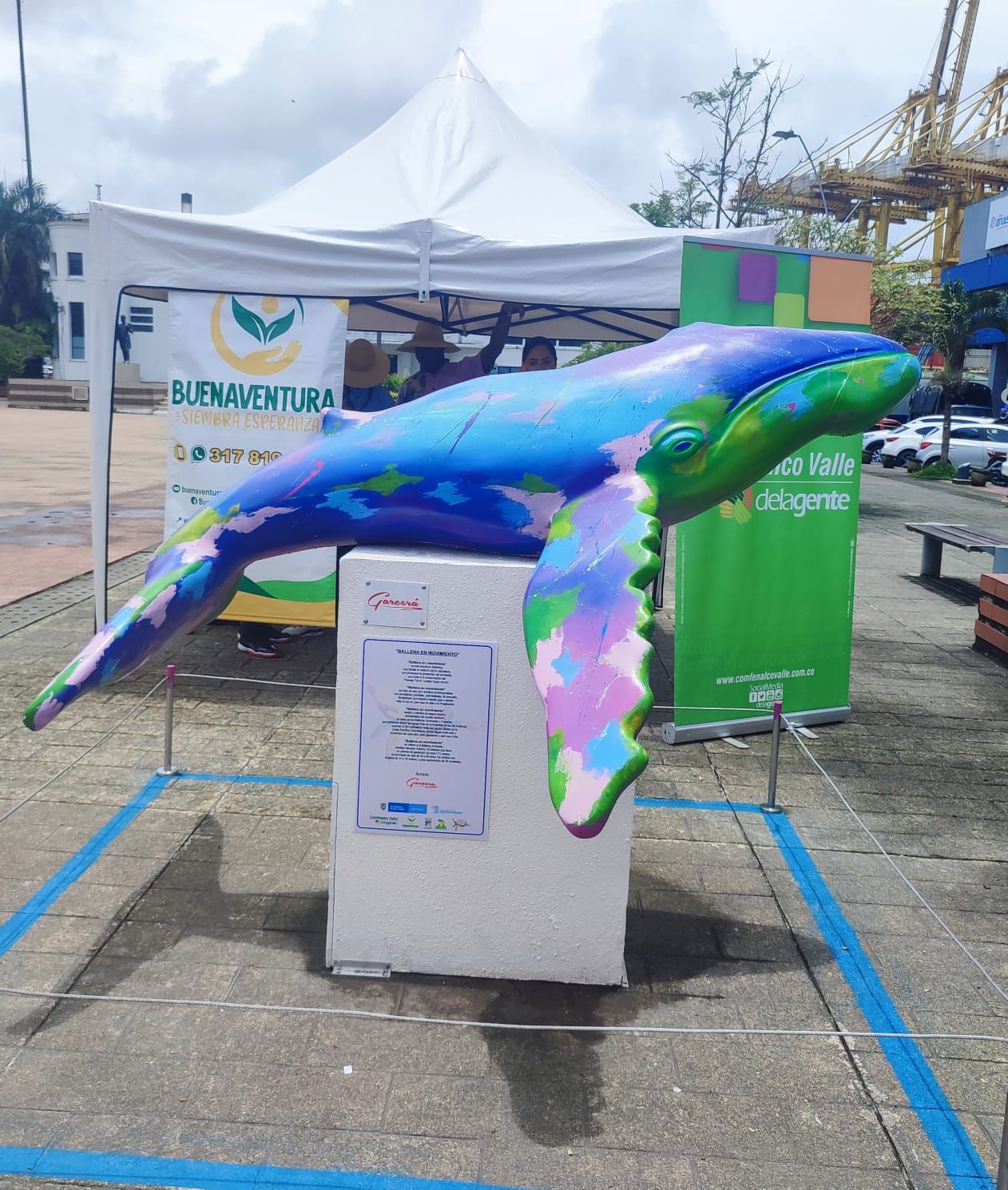 Fue inaugurada la escultura "Ballena en Movimiento" con acompañamiento de la Secretaría de Turismo