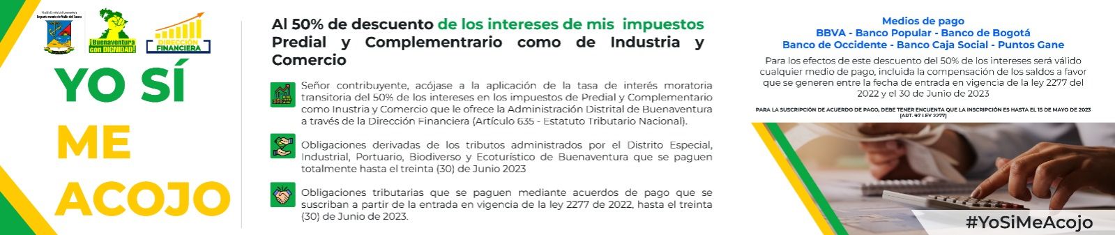 Alivios tributarios de acuerdo a la ley 2277 del 2022