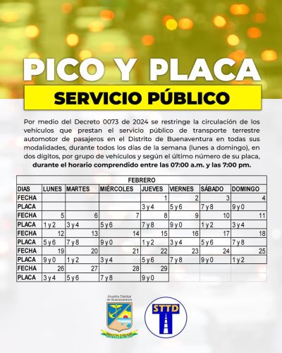 Medidas de pico y placa para vehículos particulares aplican para toda la ciudad