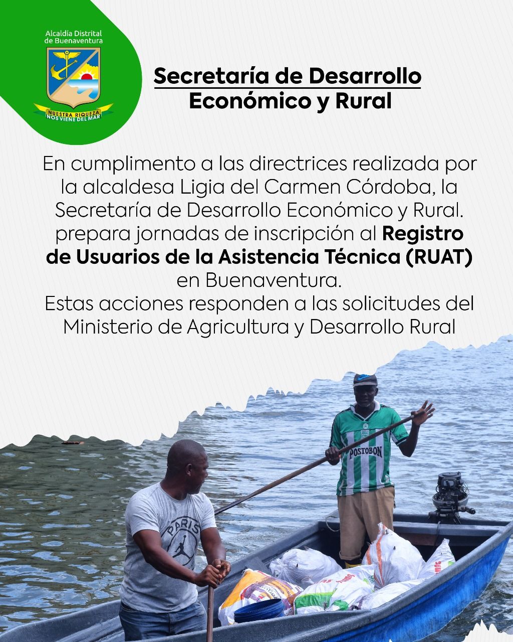 Jornada de Inscripción al Registro de Usuarios de la Asistencia Técnica (RUAT) se realizará en Buenaventura