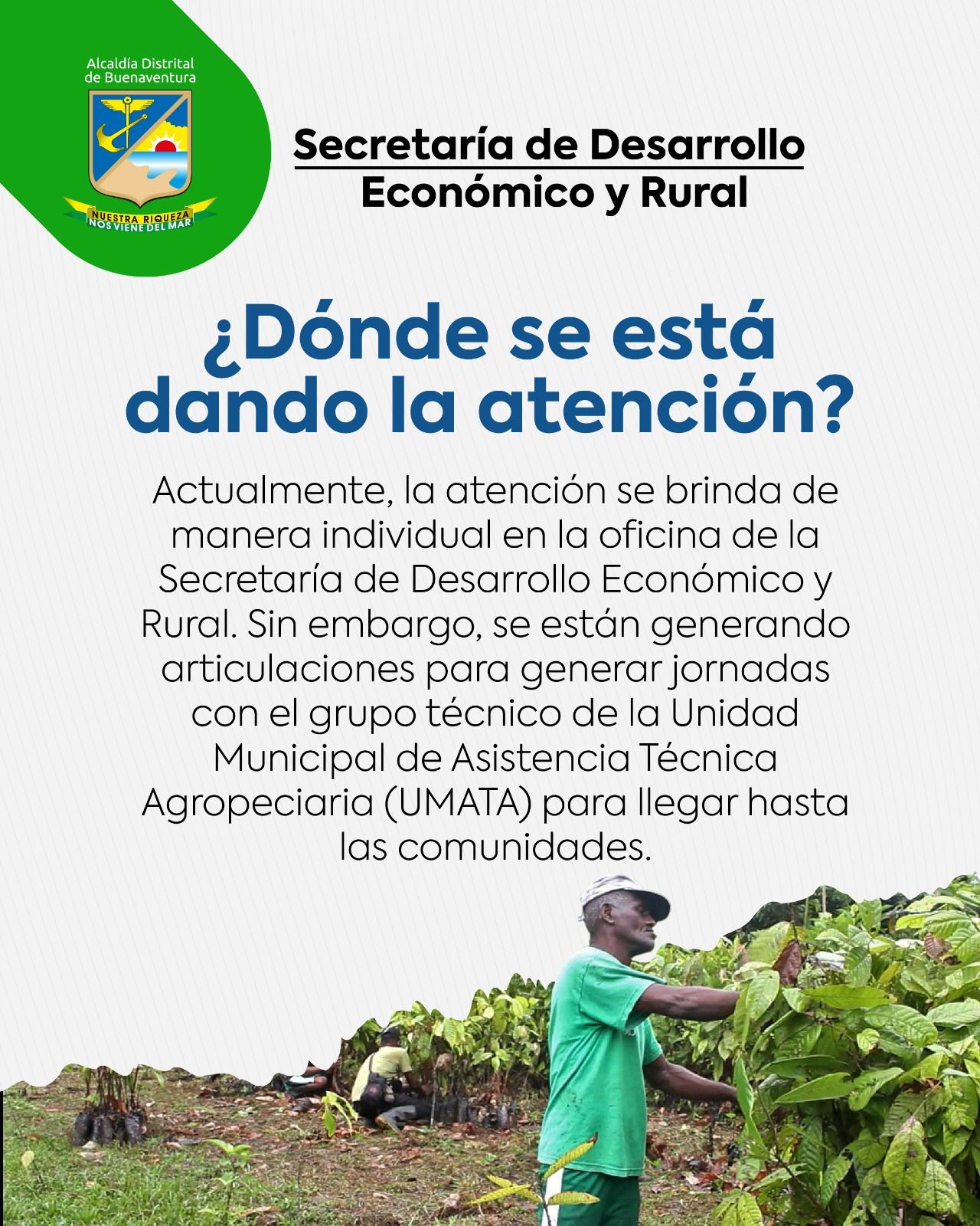 Jornada de Inscripción al Registro de Usuarios de la Asistencia Técnica (RUAT) se realizará en Buenaventura
