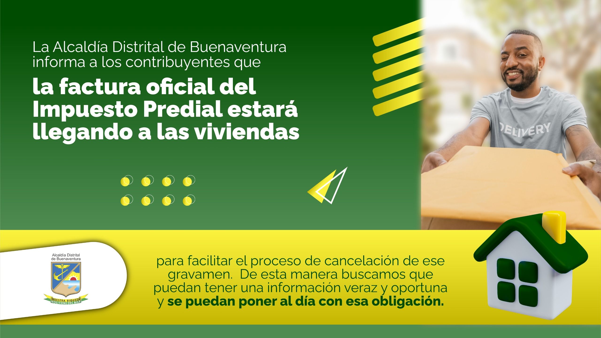 Las factura oficial del impuesto predial estará llegando a las viviendas