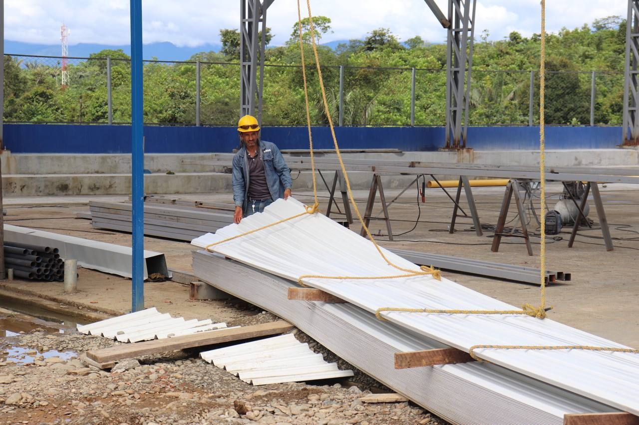 Obra del Polideportivo Ecosport San Antonio ya tiene un avance del 71% de su construcción