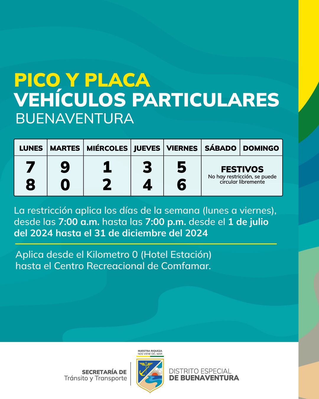 Alcaldía anuncia nuevas medidas de pico y placa para vehículos particulares y restricciones para los de servicio público