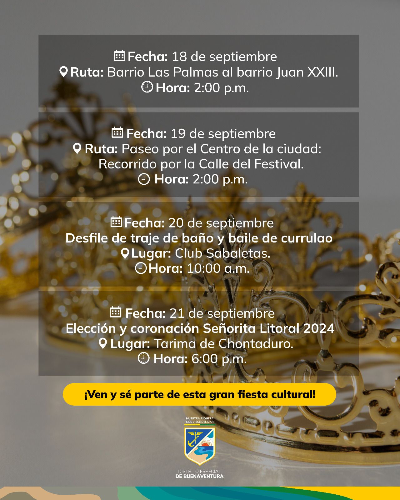 Buenaventura se prepara para el Festival Folclórico del Pacífico y la elección de la Señorita Litoral