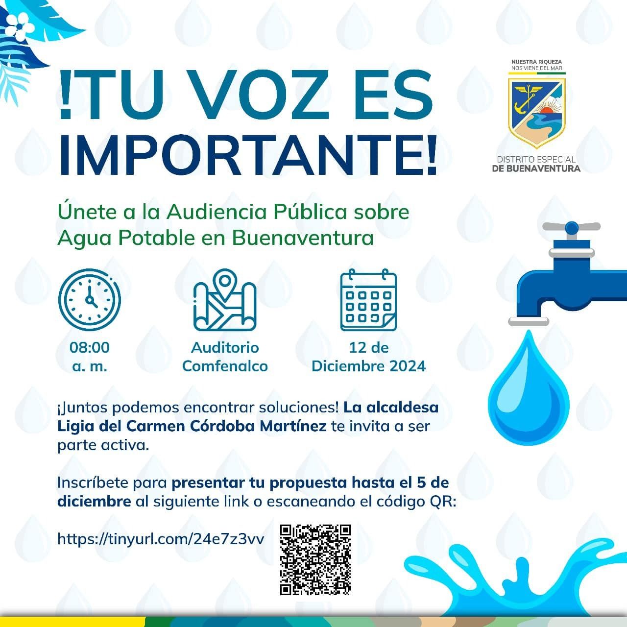 Buenaventura inicia la Primera Audiencia Pública del Agua para abordar la crisis hídrica