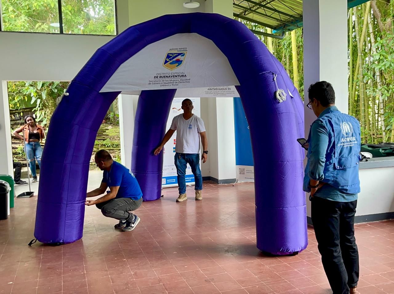Secretar&iacute;a de las Mujeres recibe la Carpa Violeta con el respaldo de ACNUR