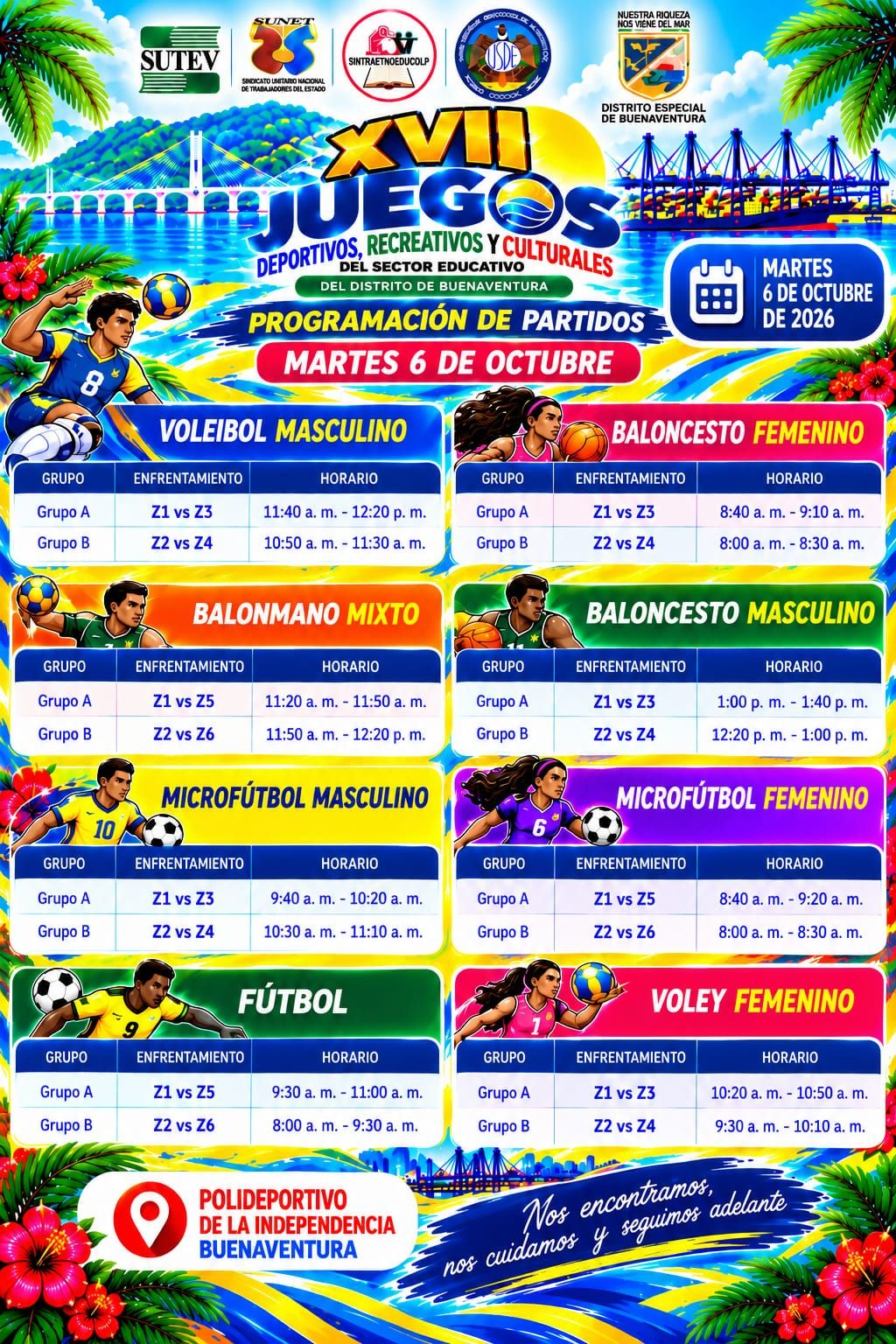 Iniciaron las competencias en deportes de conjunto en el marco de los Juegos del sector Educativo de Buenaventura