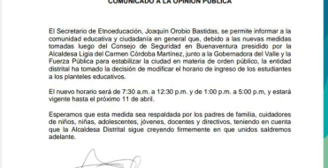 Comunicado Etnoeducación