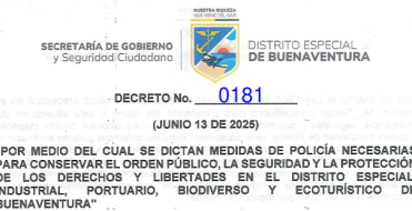 Decreto No. 0181 (junio 13 de 2025)