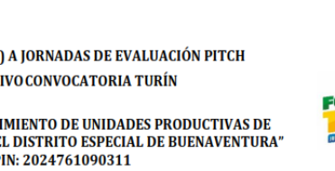 Seleccionados(as) a jornadas de evaluaci&oacute;n pitch evaluativo convocatoria Tur&iacute;n